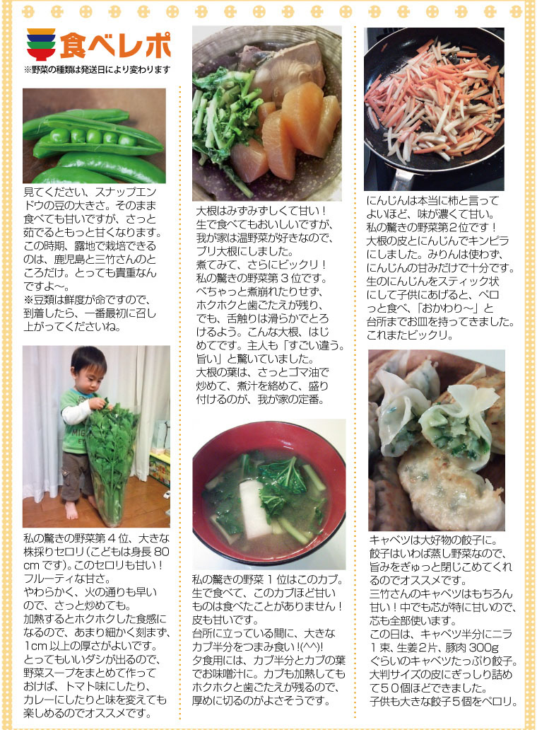 三竹さんのあまっ娘野菜セットレシピ