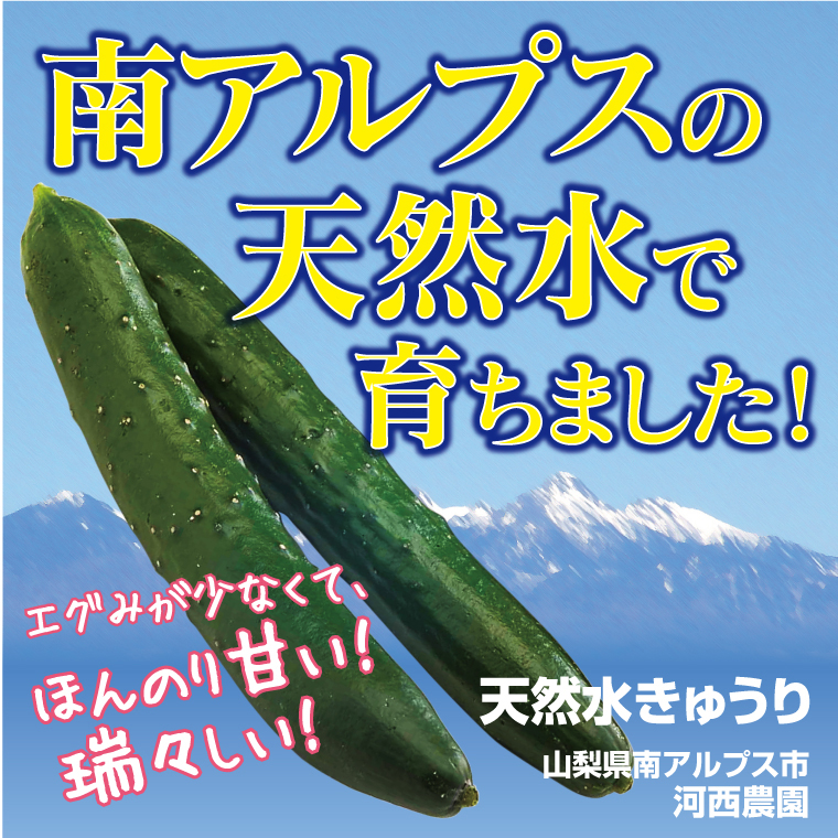 南アルプスの天然水で育ちました!